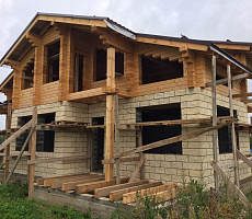 Строительство дома из комбинированных блоков. Фото 2